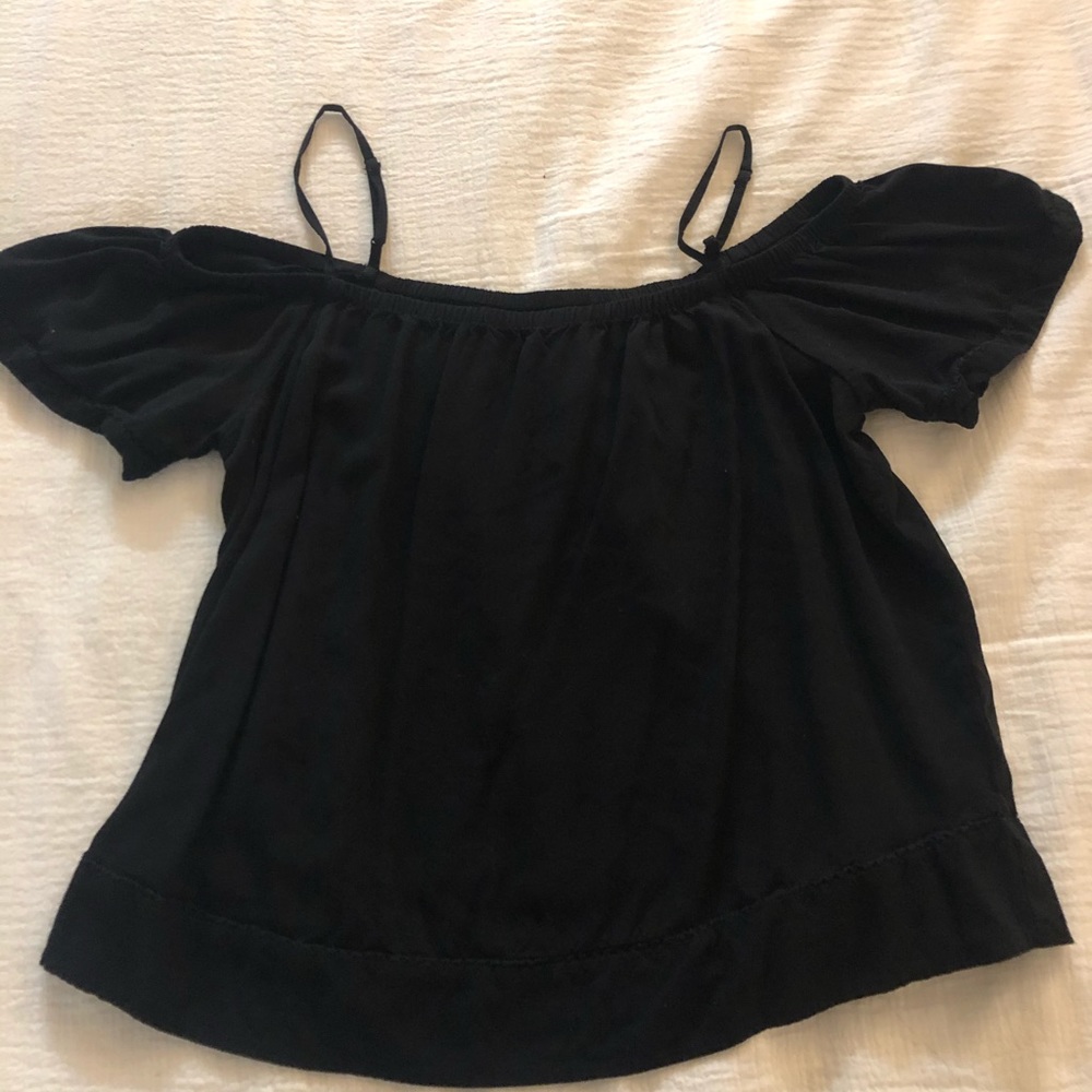 Off the shoulder black tunic